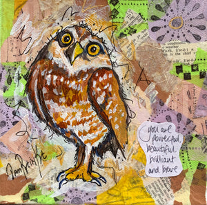 6 x 6 Canvas Collage -Lil Owl
