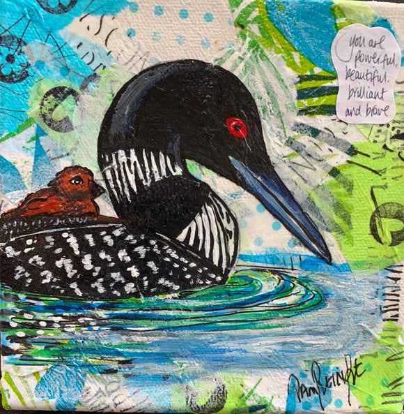 6 x 6 Canvas Collage - Loon Love
